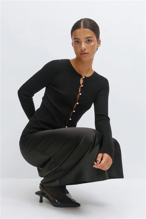 Gina Tricot - Knitted top - Striktrøjer - Sort - XS - Dame