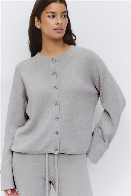 Gina Tricot - Knitted cardigan - Cardigans - Grå - XS - Dame