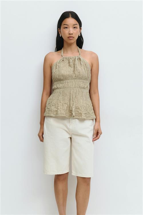 Gina Tricot - Halterneck tie top - Toppe uden ærmer - Grøn - XL - Dame