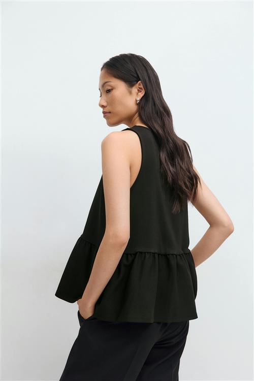 Gina Tricot - Peplum top - Toppe uden ærmer - Sort - XS - Dame