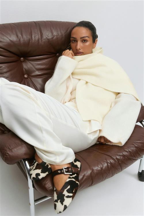 Gina Tricot - Rib knitted scarf - Tørklæder og halstørklæder - Hvid - ONESIZE - Dame