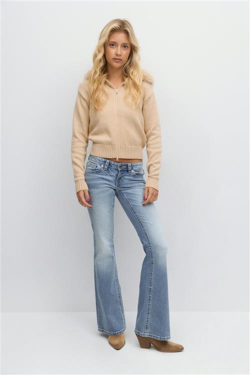 Gina Tricot - 14+ hip hug flare jeans - Jeans - Blå - M - Dame