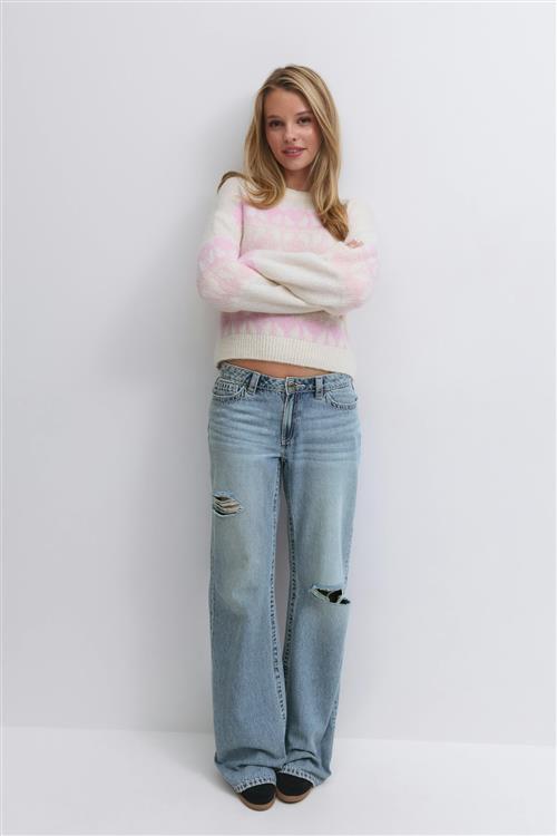 Gina Tricot - Y for real low loose jeans - low waist jeans til piger 9–14 år - Blå - 158 - Pige