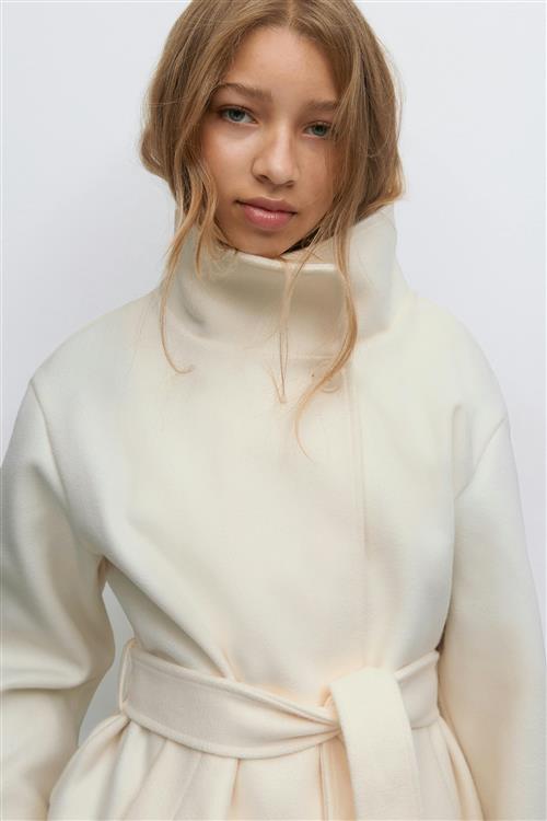 Gina Tricot - Y felt jacket - Jakker til piger 9–14 år - Hvid - 158/164 - Pige