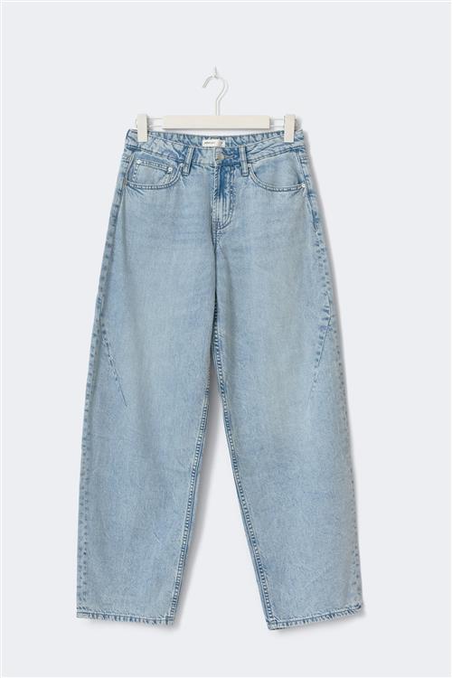 Gina Tricot - Baggy-crush petite jeans - Baggy & loose jeans - Blå - 40 - Dame