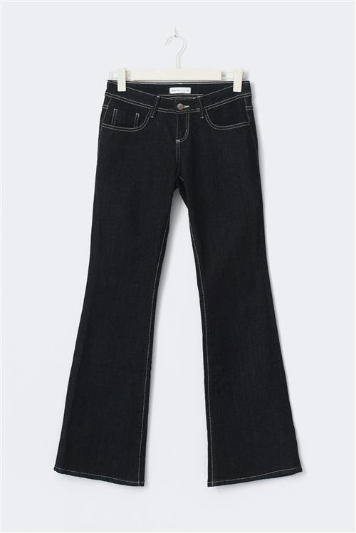 Gina Tricot - Ultra low flare tall jeans - ultra low waist - Blå - 40 - Dame