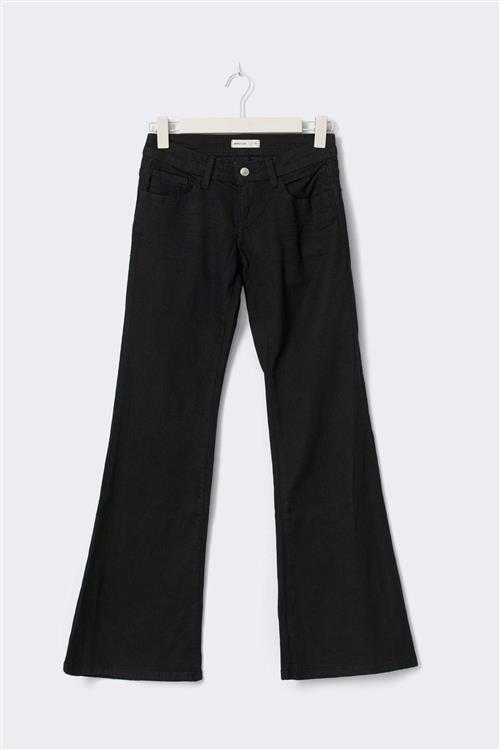 Gina Tricot - Ultra low flare petite jeans - ultra low waist - Sort - 38 - Dame