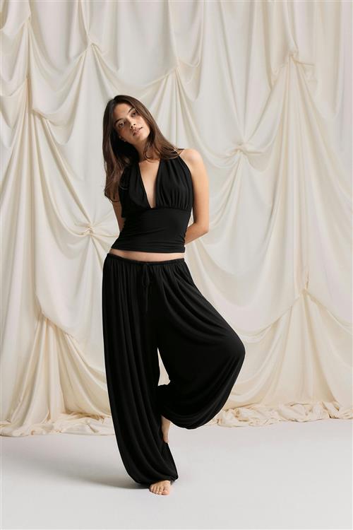Gina Tricot - Balloon loungewear trousers - ballonbukser - Sort - M - Dame