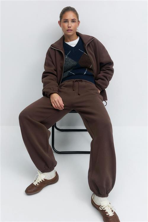 Gina Tricot - Soft sport sweatpants - Joggingbukser - Brun - XS - Dame