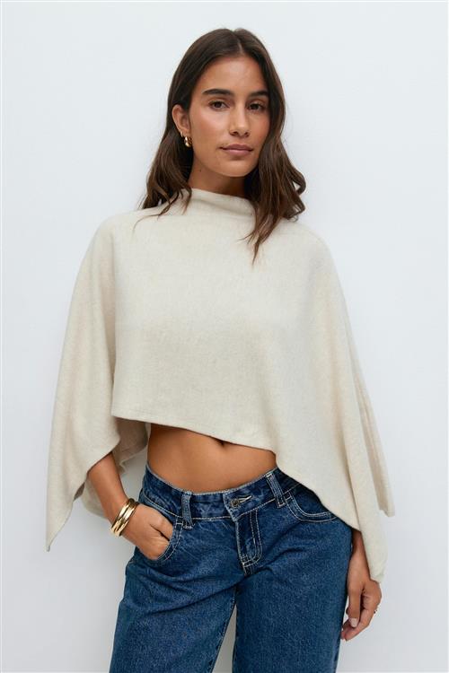 Gina Tricot - Soft cape - kapper - Beige - M/L - Dame