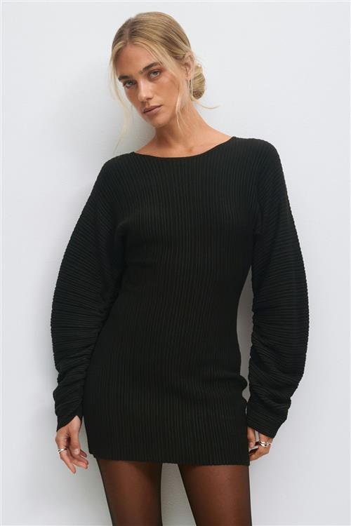 Gina Tricot - Knitted dress - korte kjoler - Sort - M - Dame