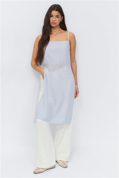 Gina Tricot - Sheer dress - midi kjoler - Blå - XS - Dame