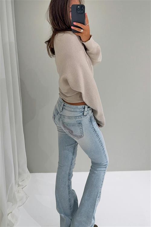 Gina Tricot - 14+ dixie ultra low jeans - Jeans - Blå - XS - Dame