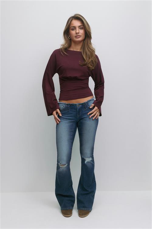 Gina Tricot - 14+ x-tra low cut off jeans - Jeans - Blå - S - Dame