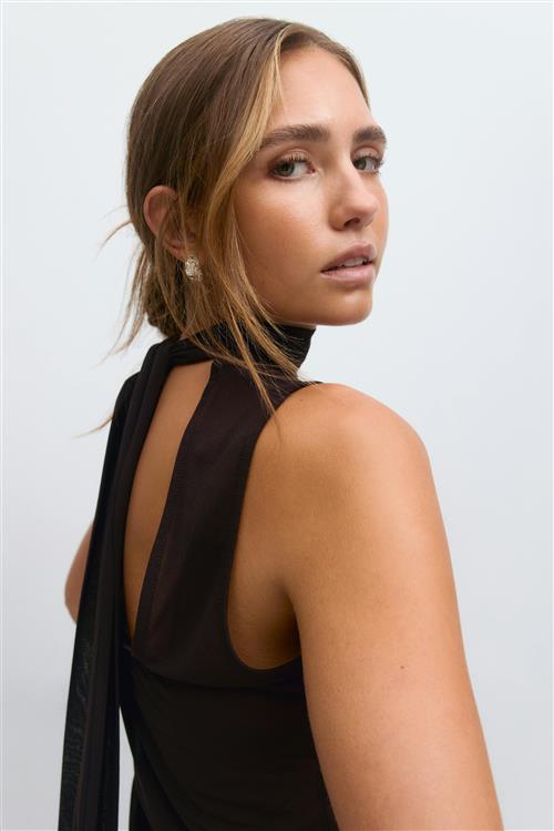 Gina Tricot - Scarf top - Halterneck-toppe - Brun - XL - Dame