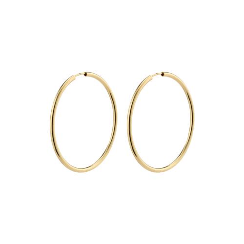 Pilgrim APRIL medium hoop øreringe guldbelagt