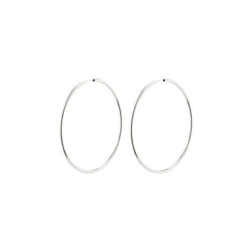 Pilgrim APRIL store hoop øreringe sølvbelagt