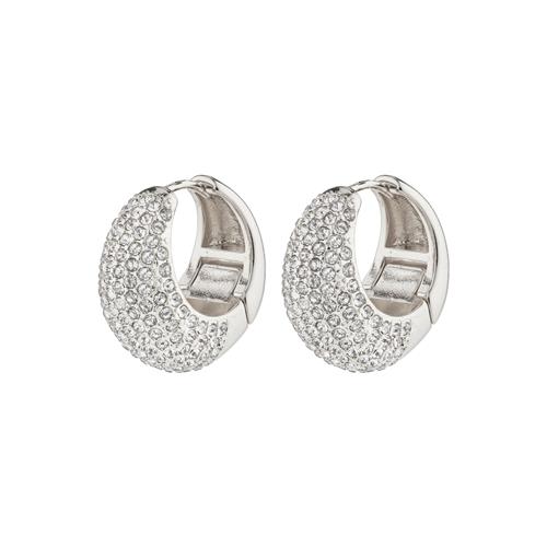 Pilgrim NAOMI krystal hoops sølvbelagt