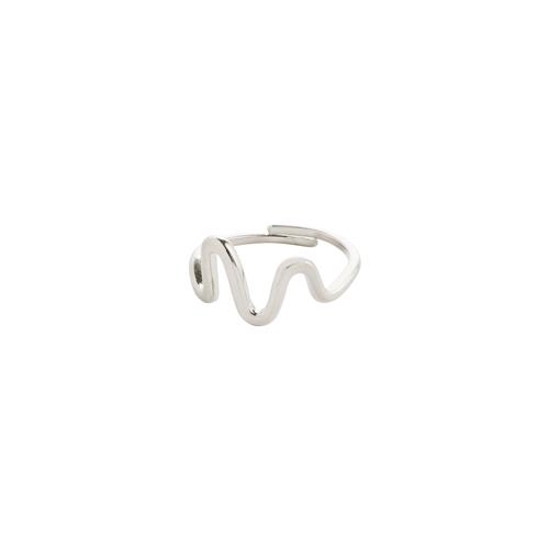 Pilgrim LULU wavy stack ring sølvbelagt