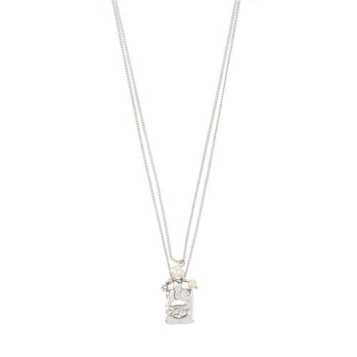 Pilgrim FIRE halskæde 2-i-1 sæt, sølvbelagt