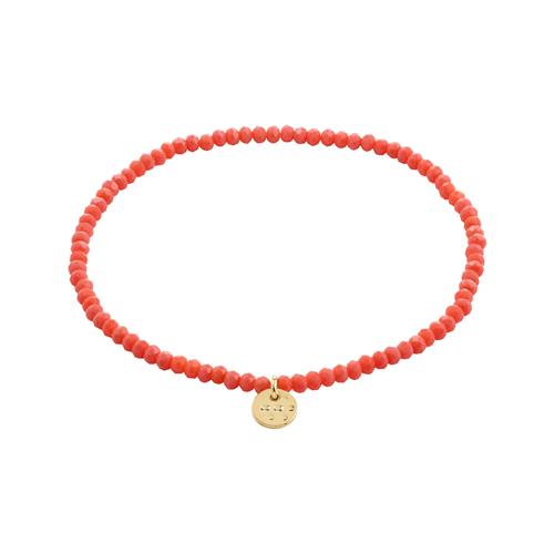 Pilgrim INDIE armbånd fersken, guldbelagt