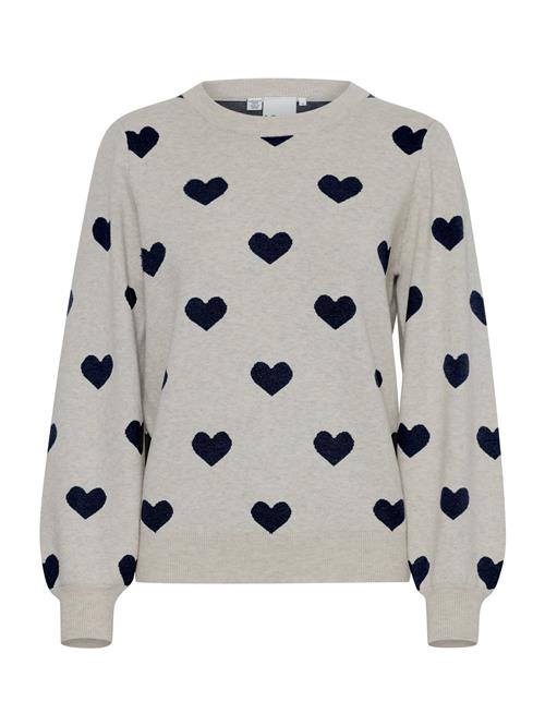 ICHI Pullover 'BRIELLE'  marin / grå