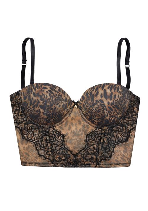 LASCANA Korsage  brun / brokade / sort