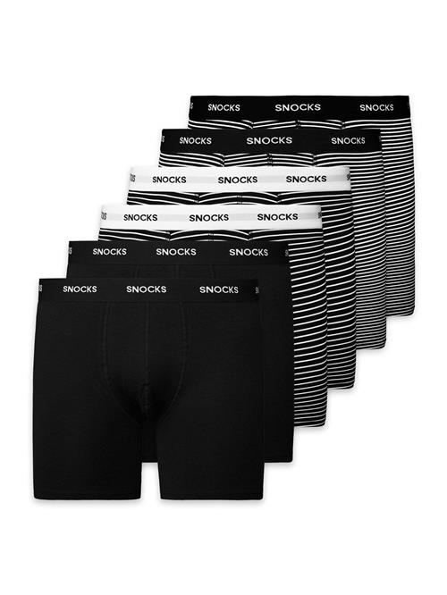 SNOCKS Boksershorts  sort / hvid