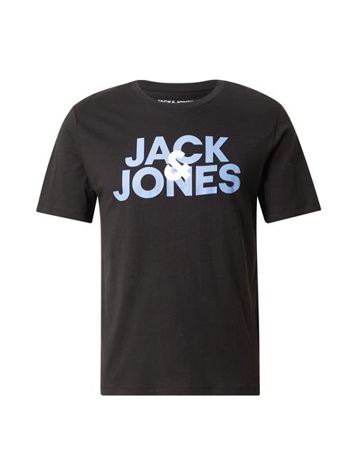 JACK & JONES Bluser & t-shirts 'JWHJACULA'  lyseblå / sort / hvid
