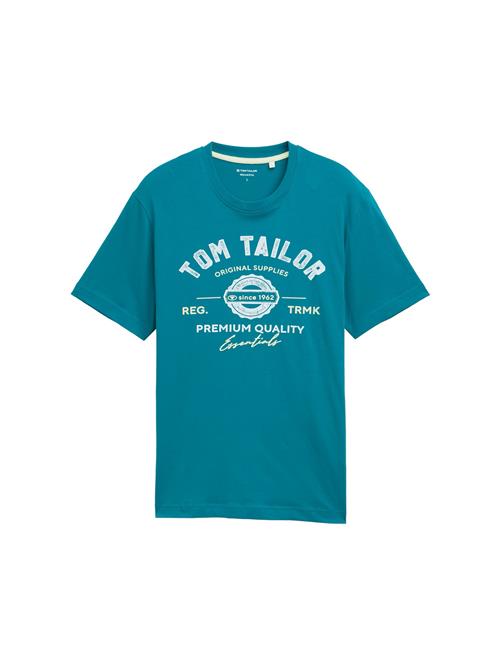 TOM TAILOR Bluser & t-shirts  turkis / hvid