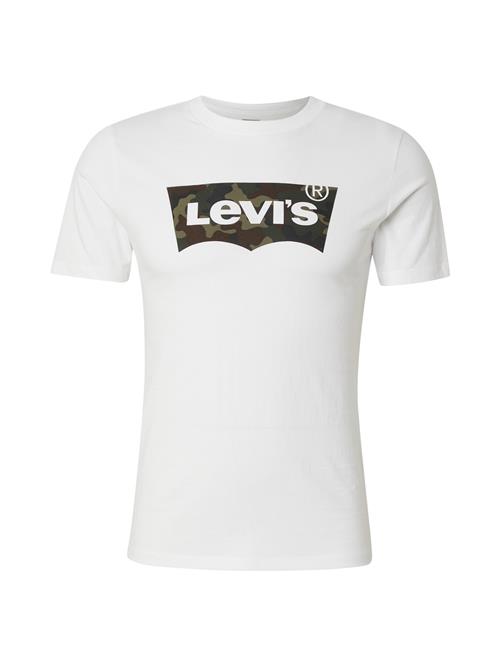 LEVI'S ® Bluser & t-shirts 'Housemark Graphic T-Shirt'  mørkebrun / khaki / mørkegrøn / hvid