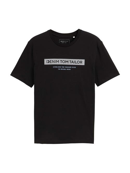 TOM TAILOR DENIM Bluser & t-shirts  sort / hvid
