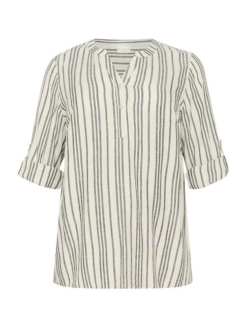 KAFFE CURVE Bluse 'Mille'  beige / mørkegrå