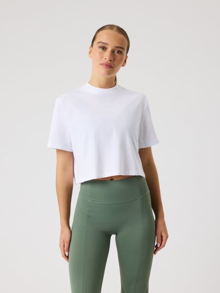 Björn Borg Studio Oversized Cropped T-shirt Hvid, XXL