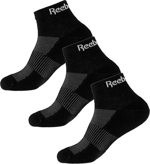 Reebok Ankelstrømper - 3-pak - Sort