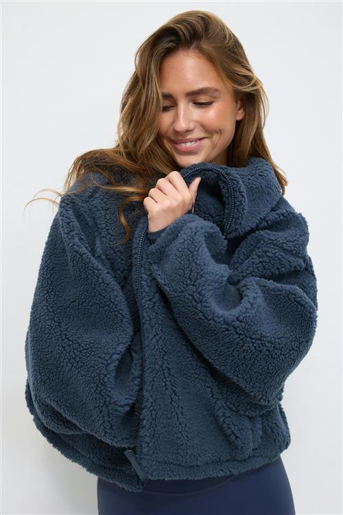 Gina Tricot - Sport fleece jacket - teddy jakker - Blå - XS - Dame