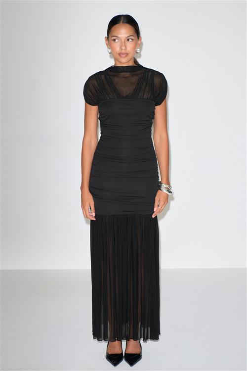 Gina Tricot - Dropped waist maxi dress - Lange kjoler - Sort - XS - Dame