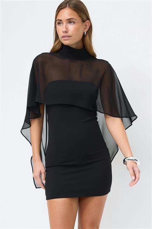 Gina Tricot - Cape tube dress - tubekjoler - Sort - XS - Dame