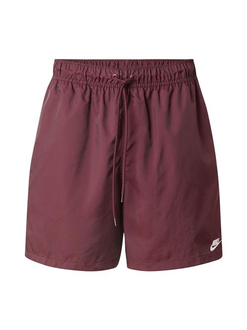 Nike Sportswear Bukser 'Club'  bordeaux / hvid