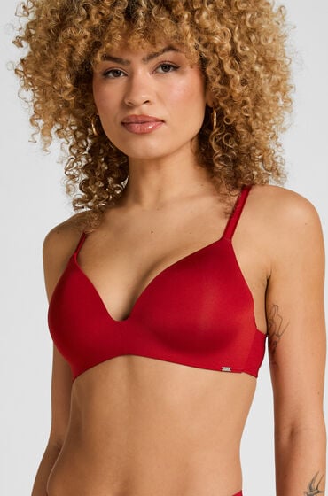 Hunkemöller Formstøbt bh uden bøjle Mona Rød