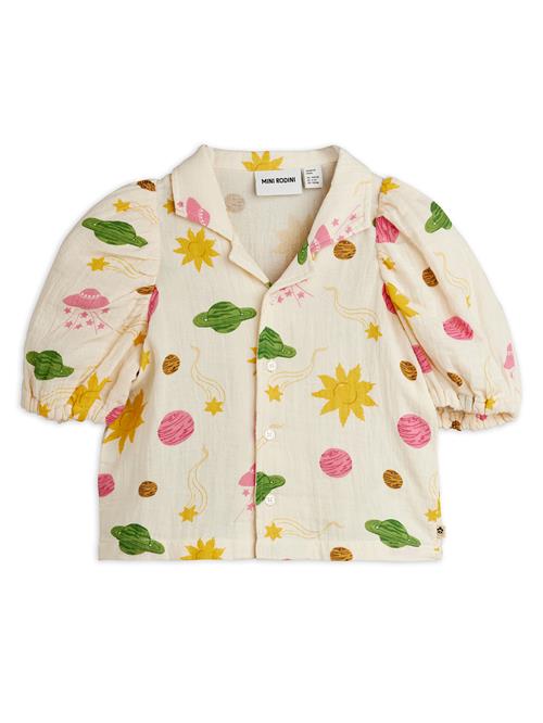 Mini Rodini Space Muslinbluse Off-white  Off-White 116/122 cm  Hvid  116/122 cm  kvinde