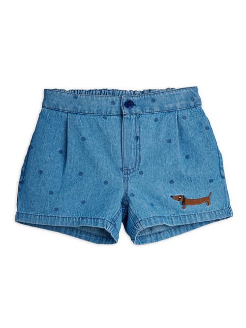 Mini Rodini Dots Denim Shorts Blue  Blue 128/134 cm  Blå  128/134 cm  unisex