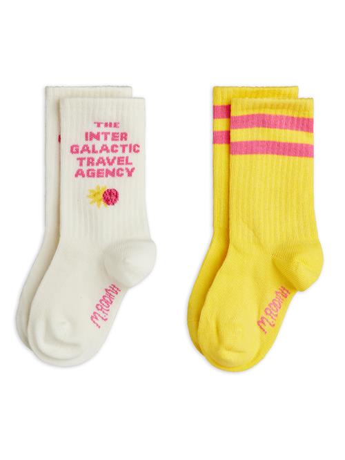 Mini Rodini Intergalactic 2-pak Sokker Multi  Multi 28-31 EU  Gul  28-31 EU  unisex
