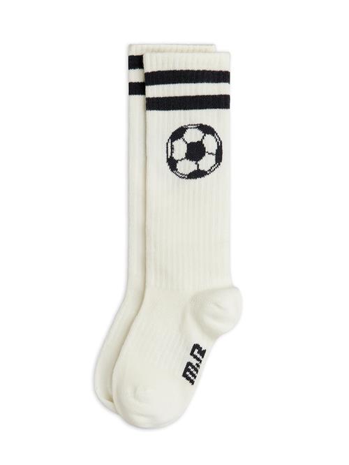Mini Rodini Football Knæhøje Sokker Off-white  Off-White 20-23 EU  Hvid  20-23 EU  unisex