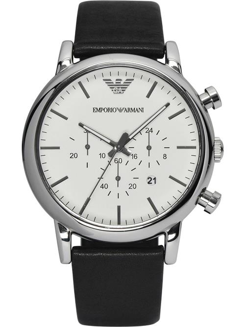 Emporio Armani Analogt ur 'AR1807'  sort / sølv / hvid