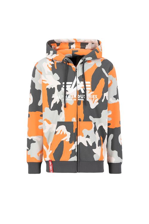 ALPHA INDUSTRIES Sweatjakke  antracit / lysegrå / mandarin / hvid