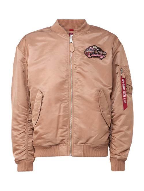 ALPHA INDUSTRIES Overgangsjakke 'MA-1 Candy'  brun / gul / abrikos / pink