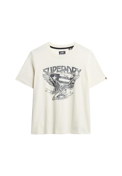 Superdry & Co Shirts 'American Eagle'  creme / mørkegrå
