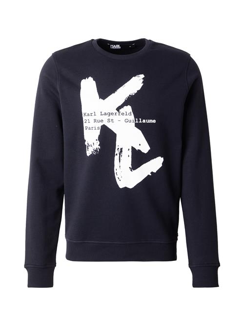 Karl Lagerfeld Sweatshirt  mørkeblå / hvid