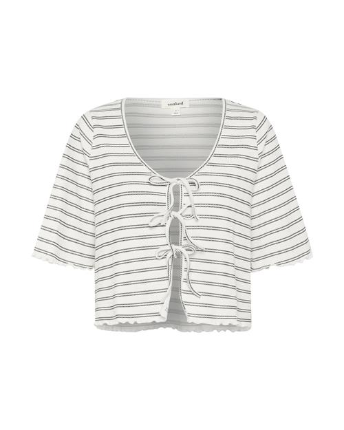 SOAKED IN LUXURY Bluse  grå / hvid